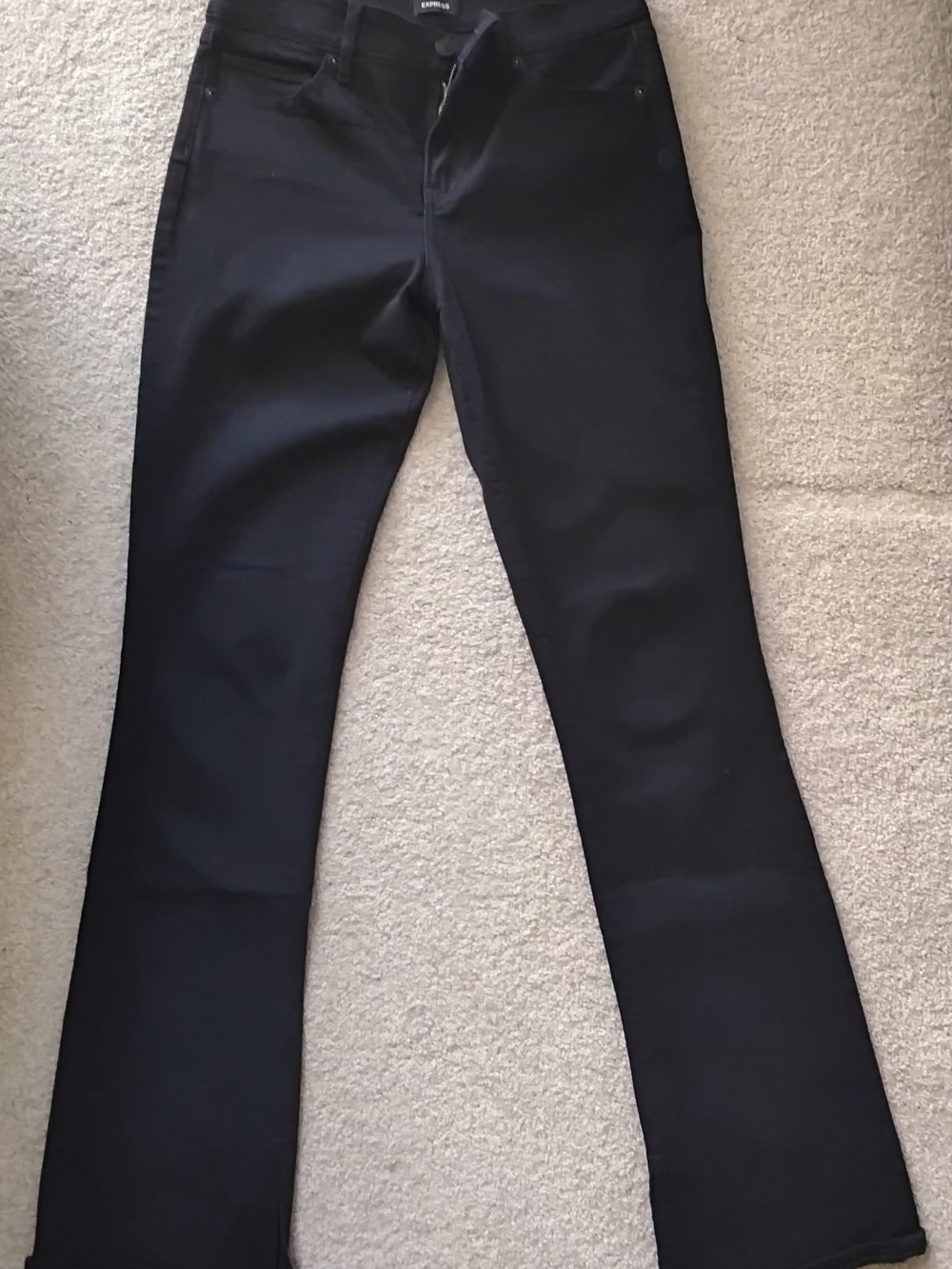 Express Mid Rise Skyscraper Jeans, Black, 8R - Picture 3 of 8